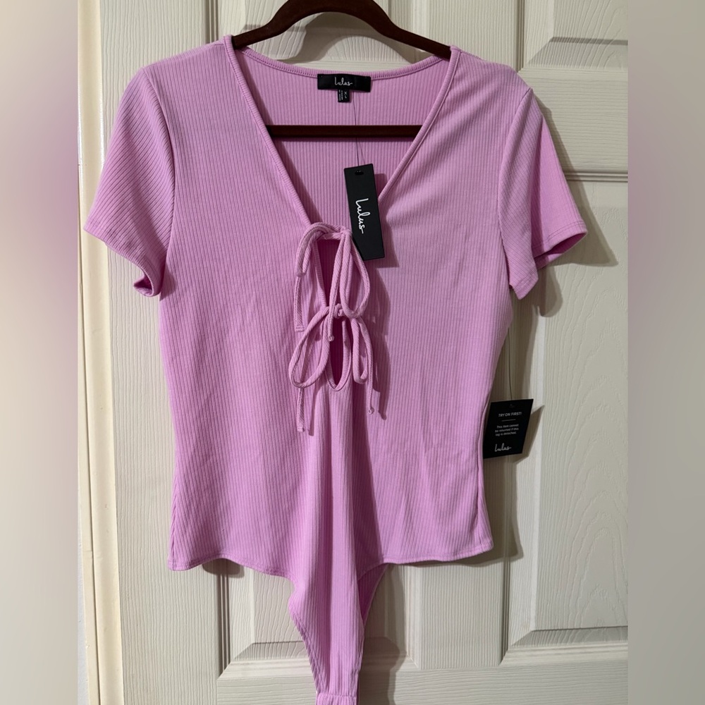 Lulu pink bodysuit NWT